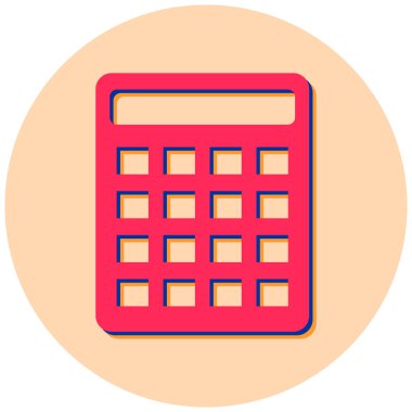 Hesap makinesi. Web simgesi basit illüstrasyon