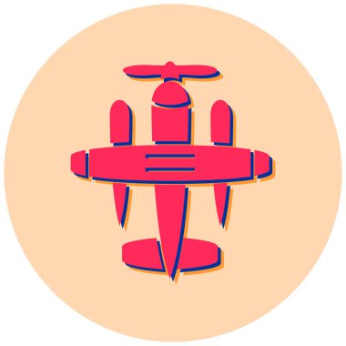 Uçak. Web simgesi basit tasarım