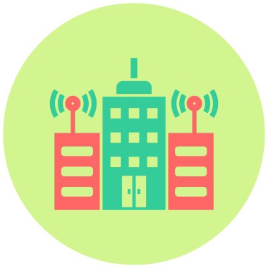 Kablosuz. Web simgesi basit illüstrasyon