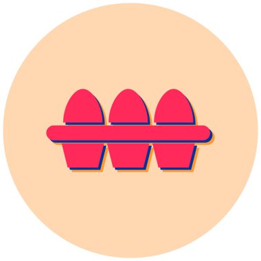 Yumurta. Web simgesi basit illüstrasyon