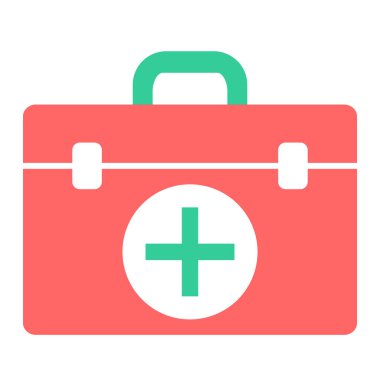 İlk yardım kiti simgesi, vektör illüstrasyonu