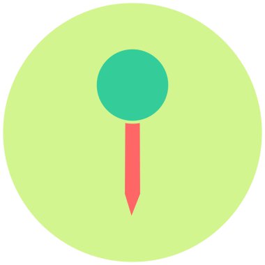 İğne. Web simgesi basit illüstrasyon