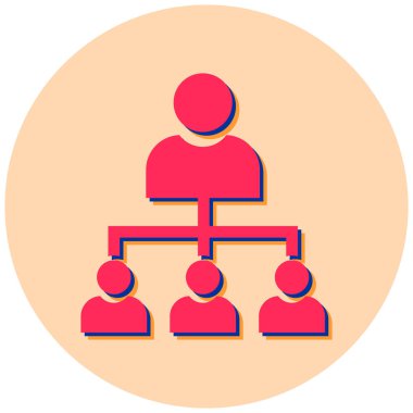 hiyerarşi. Web simgesi basit illüstrasyon