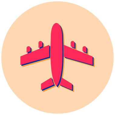 Uçak. Web simgesi basit illüstrasyon