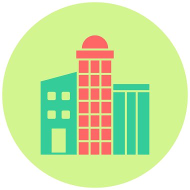 Skycraper. Web simgesi basit illüstrasyon