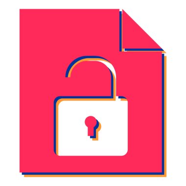 Asma kilit simgesi. düz dizayn biçimi 10