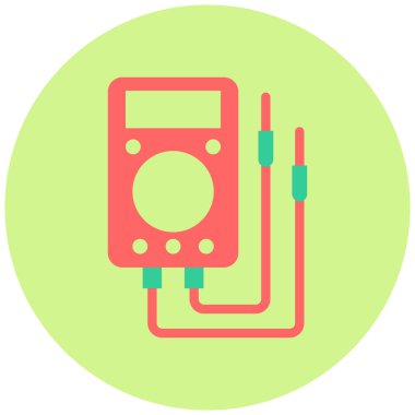 Voltmetre simgesi. Basit tasarım