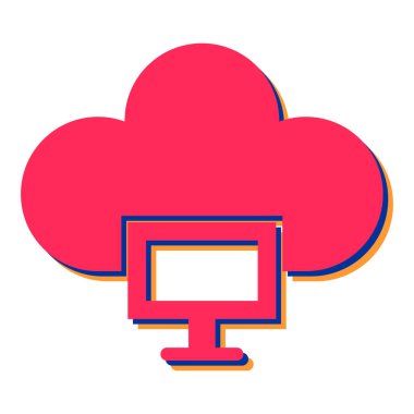 Bulut hesaplama teknolojisi vektör çizimi