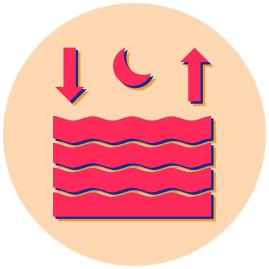 Bir plaj simgesinin vektör çizimi