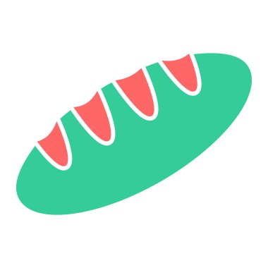 Ekmek. Web simgesi basit illüstrasyon