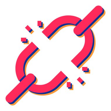 Bir çapraz simgenin vektör illüstrasyonu