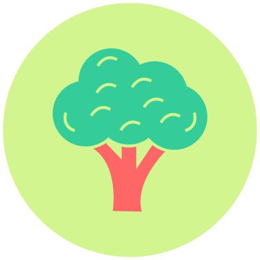 Brokoli. Web simgesi basit illüstrasyon