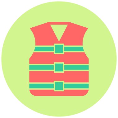 can yeleği simgesi, basit tasarım vektör çizimi