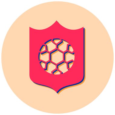 Kalkan. Web simgesi basit illüstrasyon