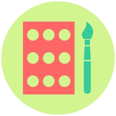 Oyuncak Boya. Web simgesi basit illüstrasyon