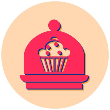 Kek. Web simgesi basit illüstrasyon