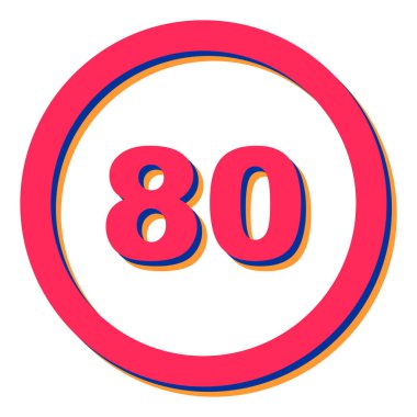 Sekiz numara, vektör illüstrasyonu