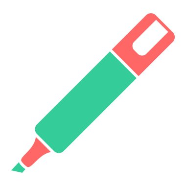 Kalem. Web simgesi basit illüstrasyon