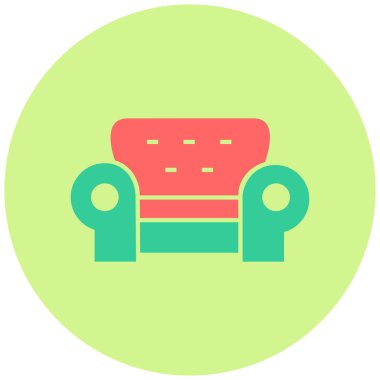 Kanepe. Web simgesi basit illüstrasyon