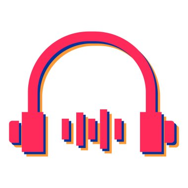 kulaklık simgesi vektör illüstrasyonu