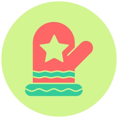 Mitten web simgesi basit illüstrasyon