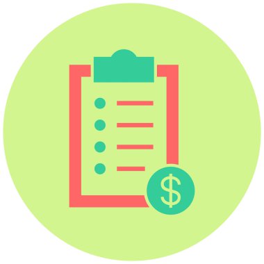 Fiyat Listesi Web simgesi basit illüstrasyon