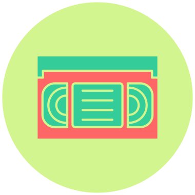 Vhs. Web simgesi basit tasarım