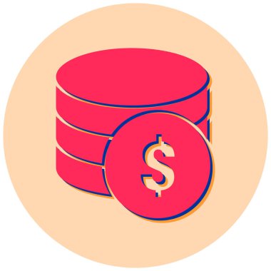 veritabanı düz vektör simgesi