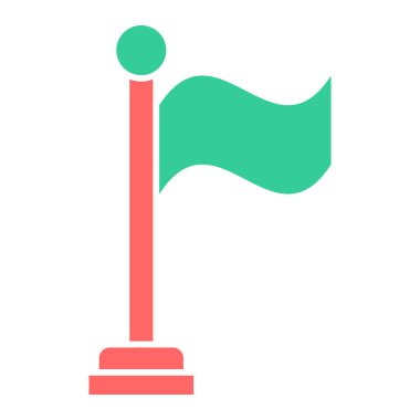 Bayrak. Web simgesi vektör illüstrasyonu