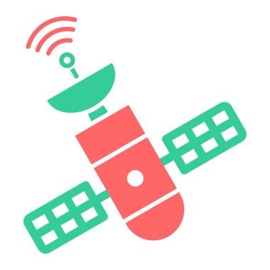 Uydu anten simgesi. düz tasarım