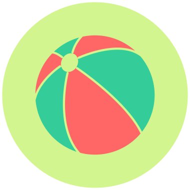 Plaj topu ikonu. vektör illüstrasyonu