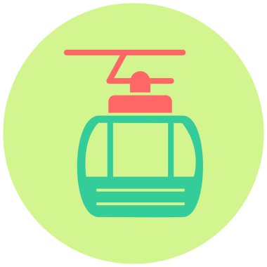 Kablo araba simgesinin vektör illüstrasyonu