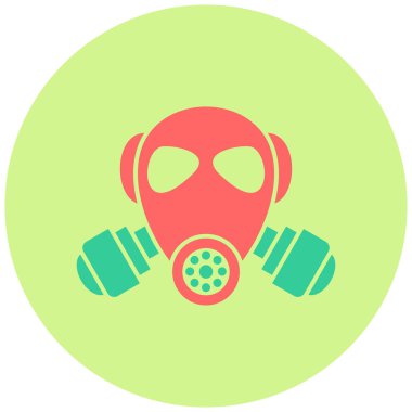 Gaz maskesi simgesi. vektör illüstrasyonu