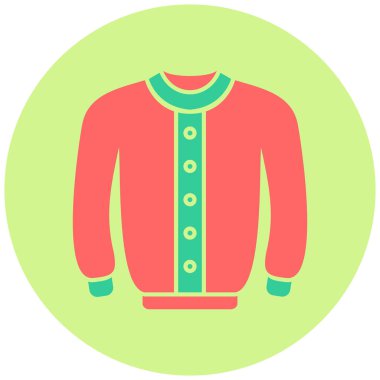 Ceket. Web simgesi basit illüstrasyon