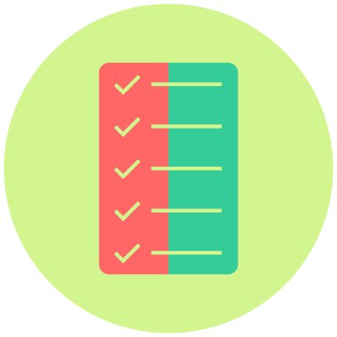 Liste simgesinin vektör illüstrasyonu