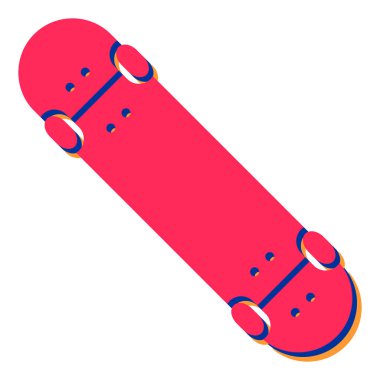 Kaykay ikonu. Web için snowboard vektör simgelerinin karikatür çizimi