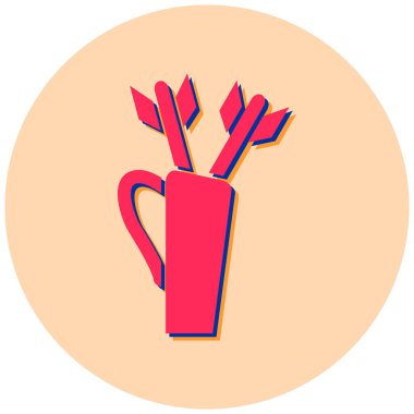 Bir fincan çay ikonu. Web için sıcak kırmızı biber vektör simgelerinin basit çizimi