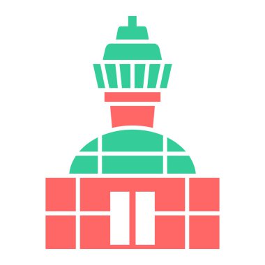 deniz feneri ikonu vektör illüstrasyonu