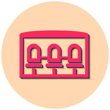 Şömine. Web simgesi basit illüstrasyon