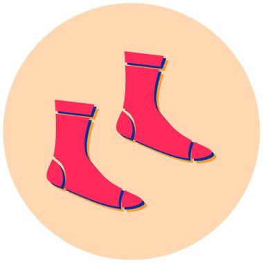 Tek bir kırmızı çizme simgesinin vektör çizimi