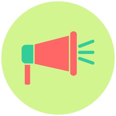 Megafon. Web simgesi basit illüstrasyon