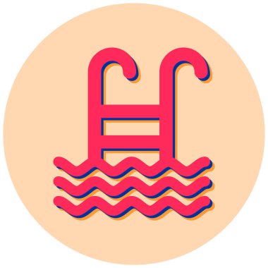 Havuz. Web simgesi basit illüstrasyon