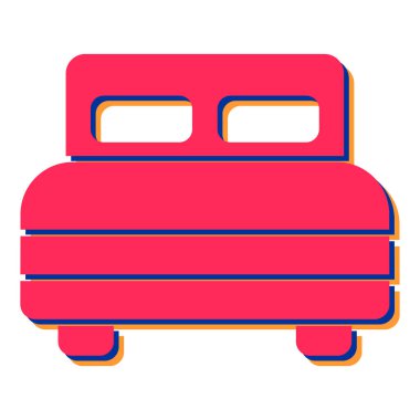 Kanepeli yatak ve battaniye vektör çizimi