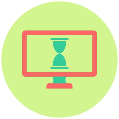 Gecikme. Web simgesi basit illüstrasyon