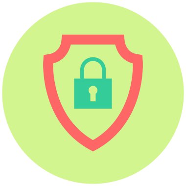 Güvenlik. Web simgesi basit illüstrasyon