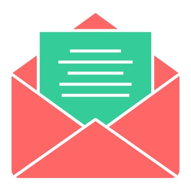 zarf e- posta simgesi vektör illüstrasyonu