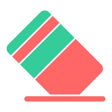 silgi simgesi, vektör illüstrasyonu basit tasarım 