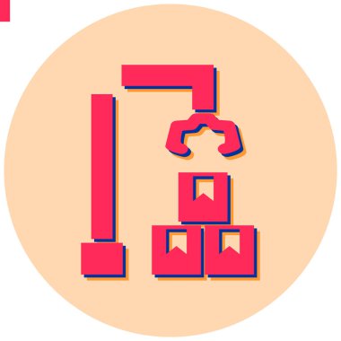 Bir dağıtım simgesinin vektör illüstrasyonu