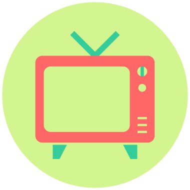 Televizyon. Web simgesi basit illüstrasyon