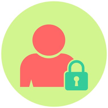 Özel Hesap. Web simgesi basit illüstrasyon